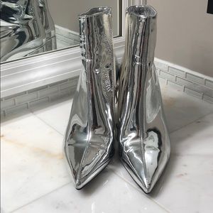 Public Desire silver booties